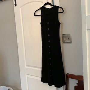 Black ribbed old navy dress xs